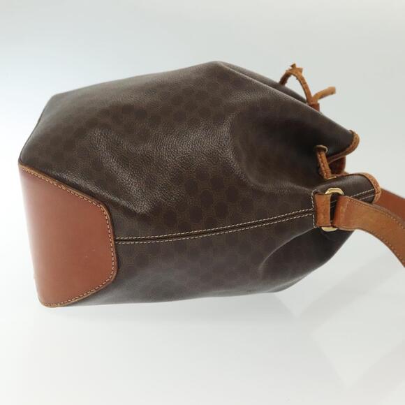 CELINE Macadam Canvas Shoulder Bag Pvc Leather Brown Gold - Picture 4 of 13